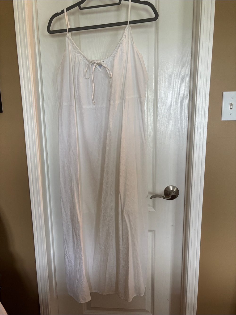 Classic White Cotton Slip Dress - Women's Intimates